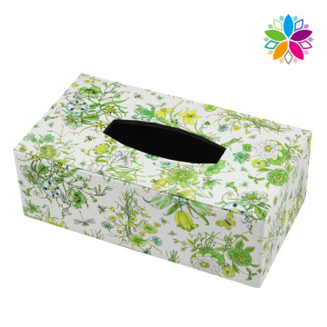 Kreatives Rechteck aus Leder Tissue Box (ZJH070)